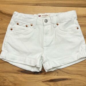 Girl’s Levi’s Denim Girlfriend Short - Color-White - Size - 10
